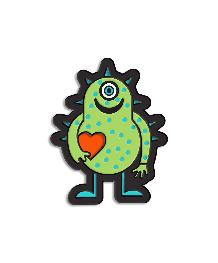 Primary image Patient Art Alien Enamel Pin